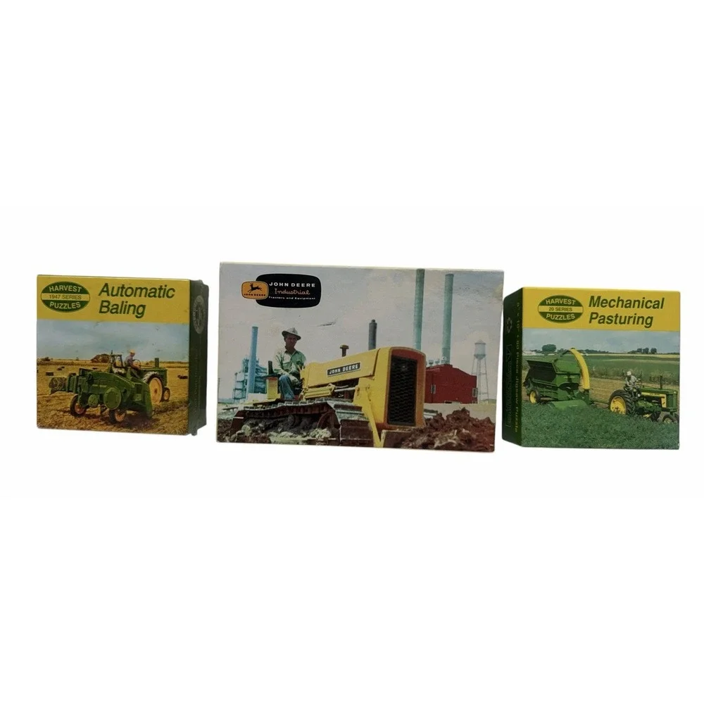 John Deere Vintage Jigsaw Puzzle Lot 3 Putt-Putt Automatic Baling Industrial